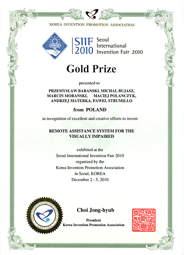 Gold Prize in Seoul